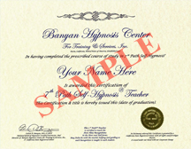 7th Path Self hypnosis Certificate