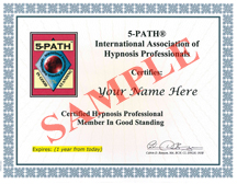 5-PATH® International Association of Hypnosis Professionals Certification