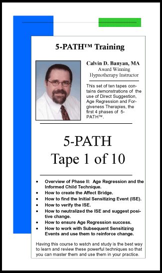 Professional hypnotherapy training video program - 5-PATH.